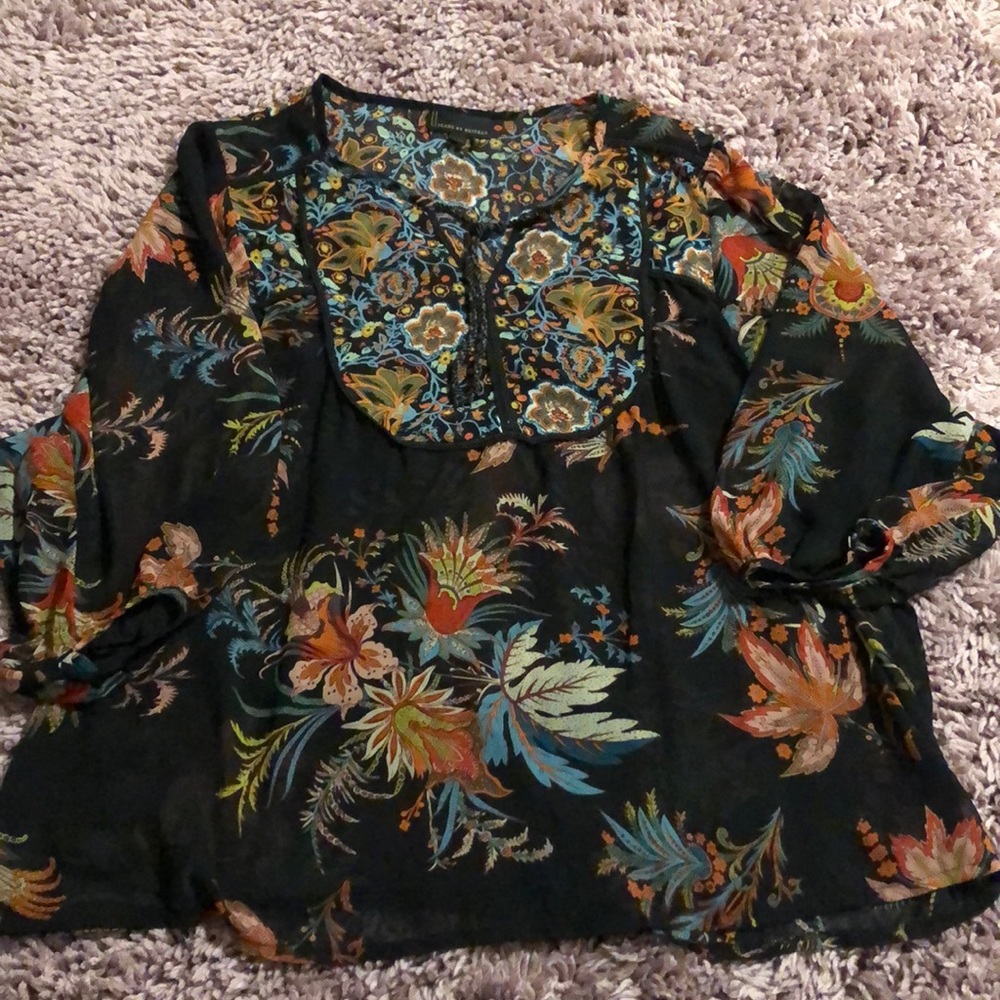 Sheer pattern blouse